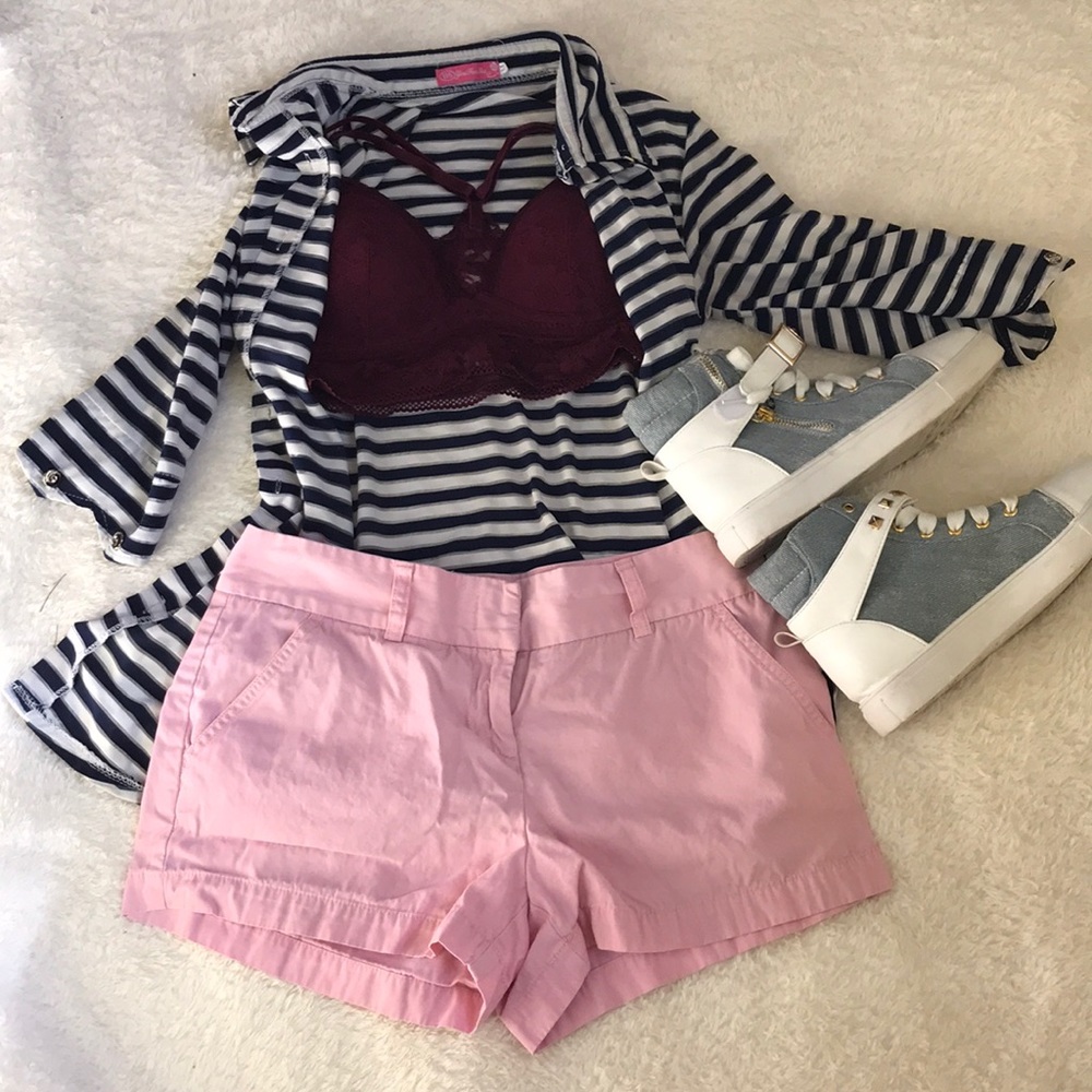 Pink J crew city fit shorts